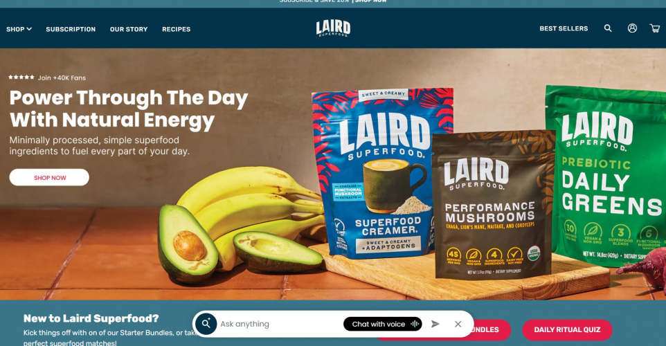 Laird Superfood – E-Commerce & Brand Experience Website screenshot 5