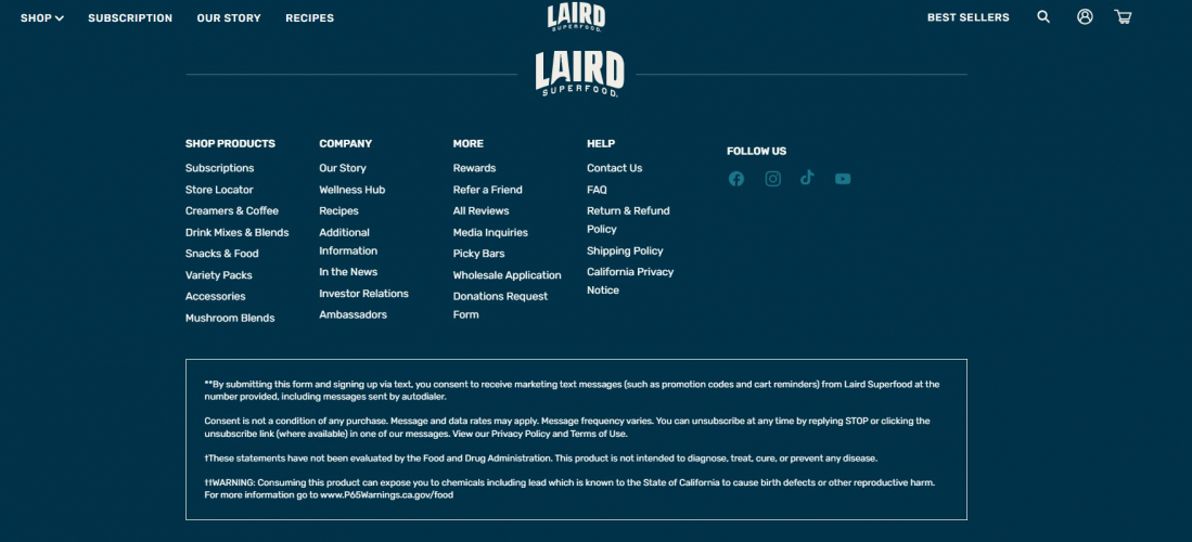 Laird Superfood – E-Commerce & Brand Experience Website screenshot 3