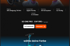 SoFlow – SO ONE PRO Electric Scooter Website Design