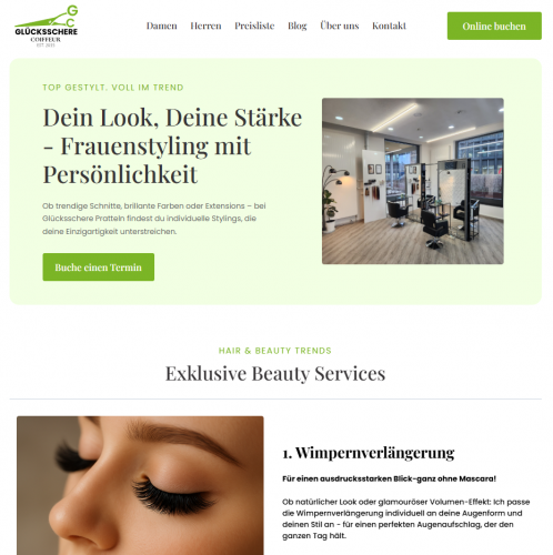 Website for Modern Hair Salon screenshot 3