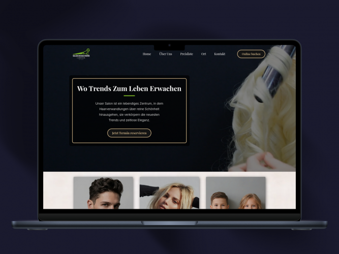 Website for Modern Hair Salon screenshot 2