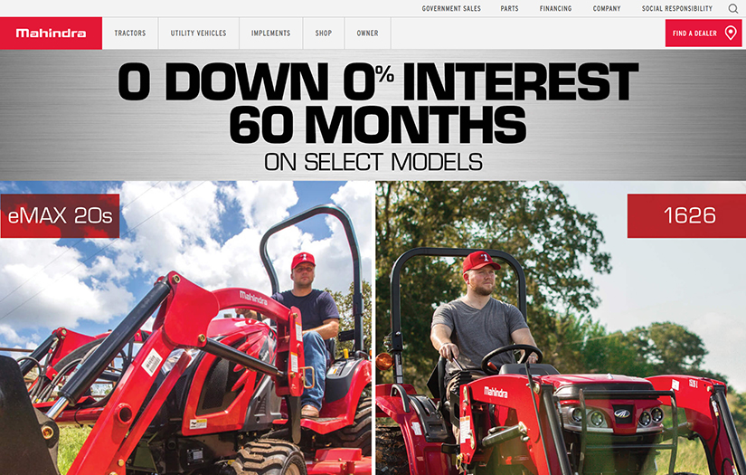 Mahindra USA screenshot 1