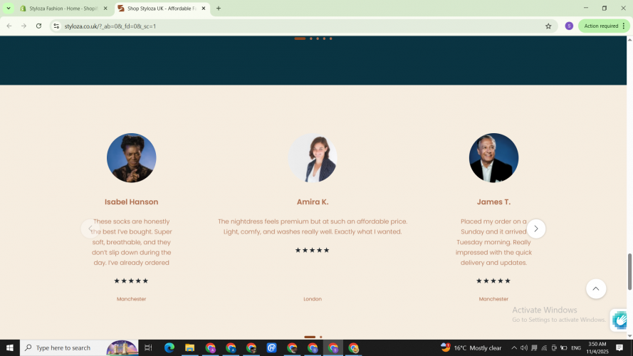 Shopify Store creation for UAE Clint screenshot 2