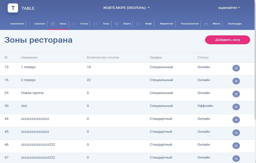 The software «The Table» screenshot 2