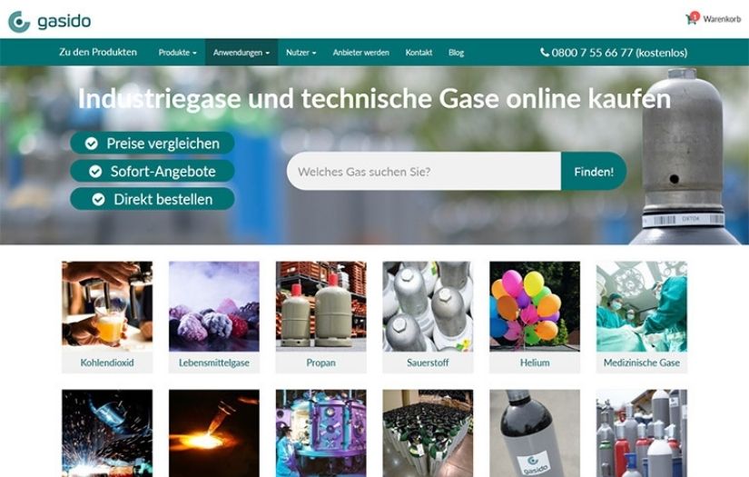 Gasido - Online Marketplace for Industrial Gases screenshot 1