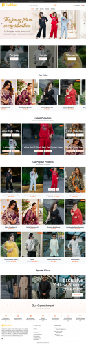 PJ Fashion Full Website Design and development screenshot 1