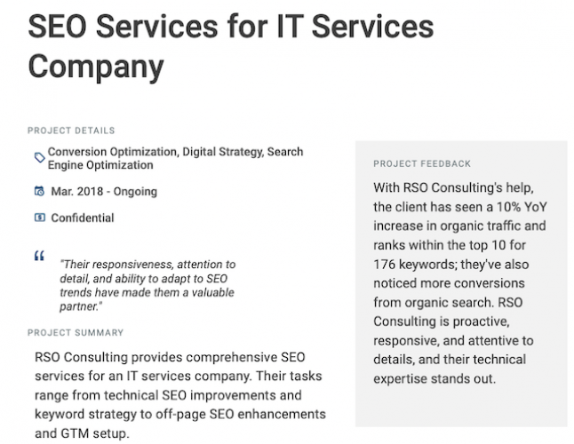 SEO Services for IT Services Company screenshot 2