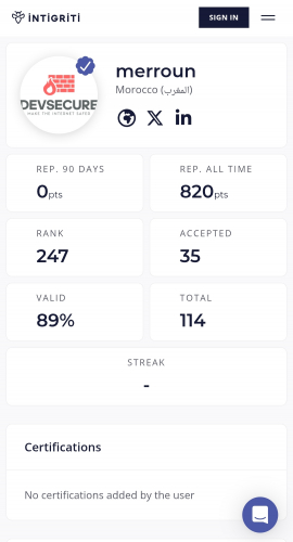 Intigriti Bug Bounty & Vulnerability Research screenshot 1
