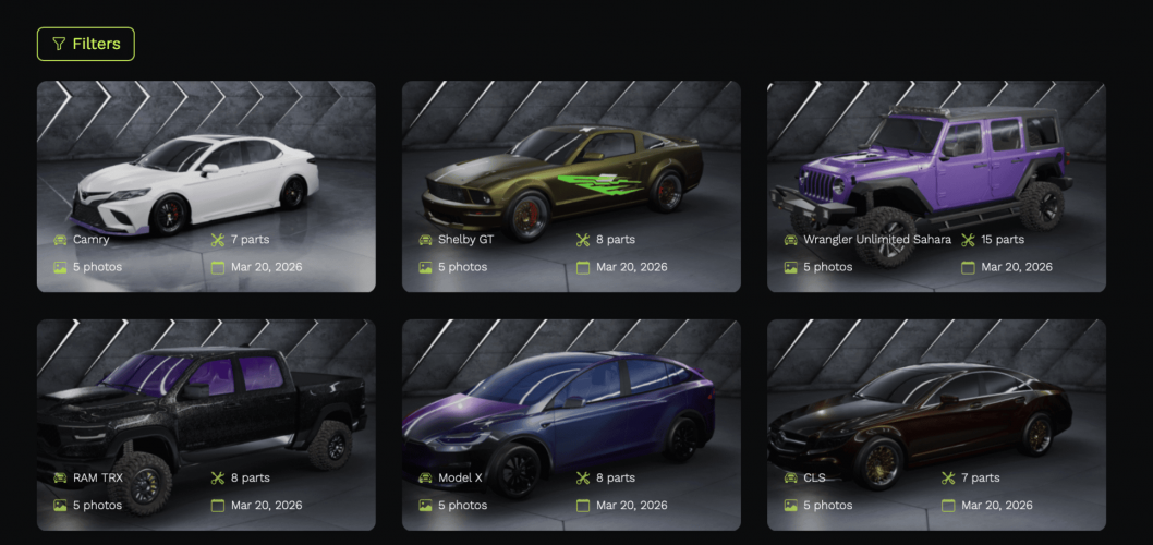 3D Car Tuning Simulator and Configurator Development screenshot 1