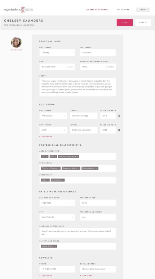 Organizational Tutors screenshot 2