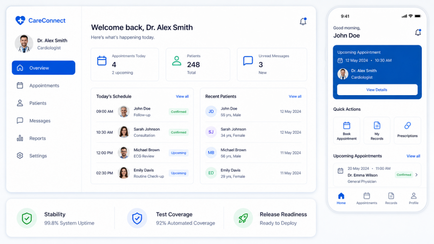 Healthcare Web & Mobile Platform screenshot 1