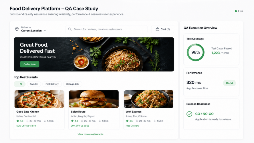 Food Delivery Platform screenshot 1