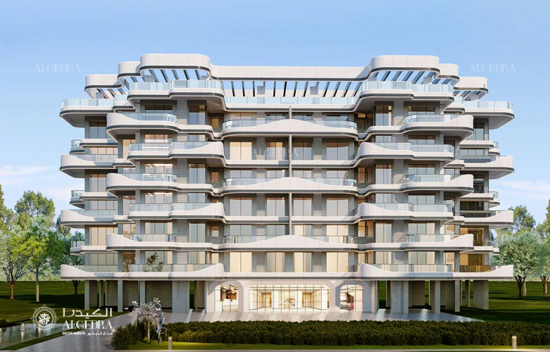 Residential Building Concept with Fluid Terraces screenshot 1