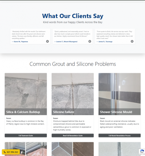 Grout and Silicone Web Design and SEO screenshot 2