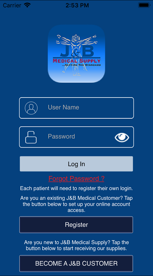 J & B Medical Portal App screenshot 1