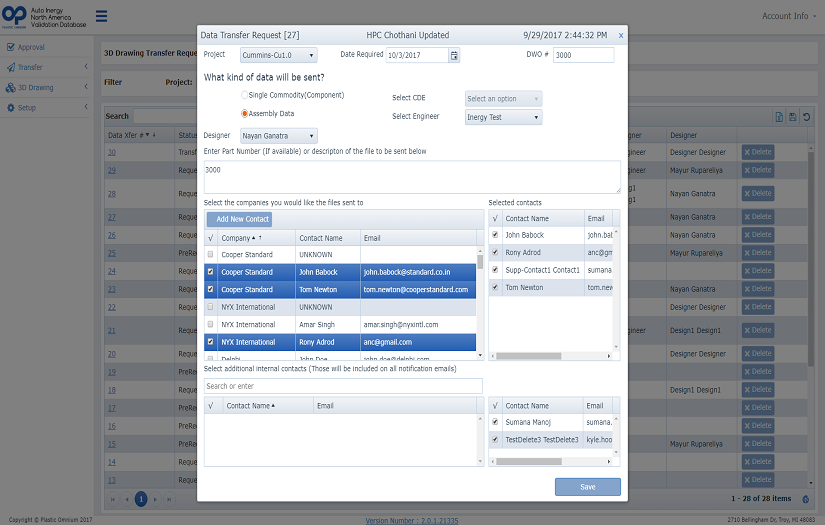 Supplier Drawing Transfer Application screenshot 1