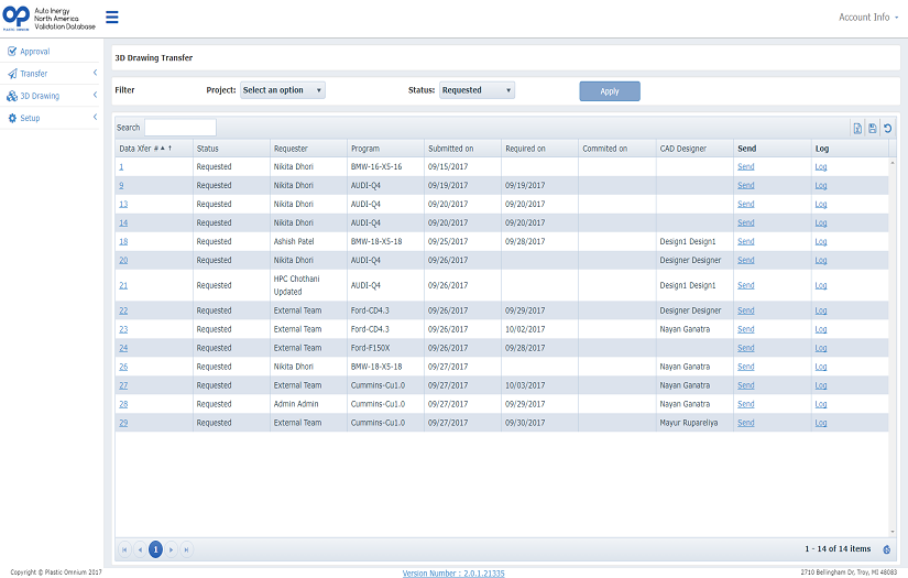 Supplier Drawing Transfer Application screenshot 2