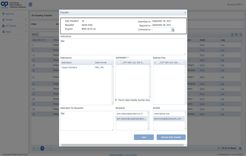 Supplier Drawing Transfer Application screenshot 3