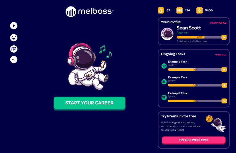 AI-powered music career management platform screenshot 3