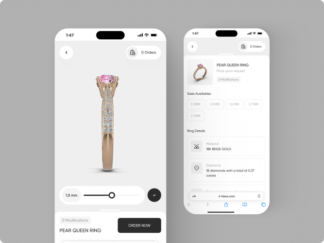 Kleos: Luxury Jewelry E-commerce & CRM Platform screenshot 2