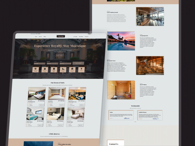 Hotel & Resort Booking Responsive WordPress Website Design screenshot 1