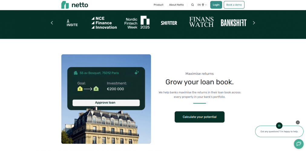 Netto – Sustainable Finance & Green Loan Management Platform screenshot 1