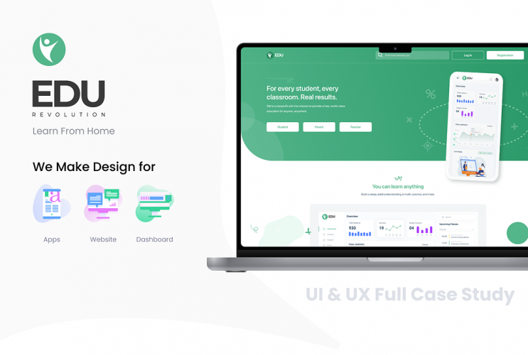 Online Learning Platform UI/UX Design screenshot 1