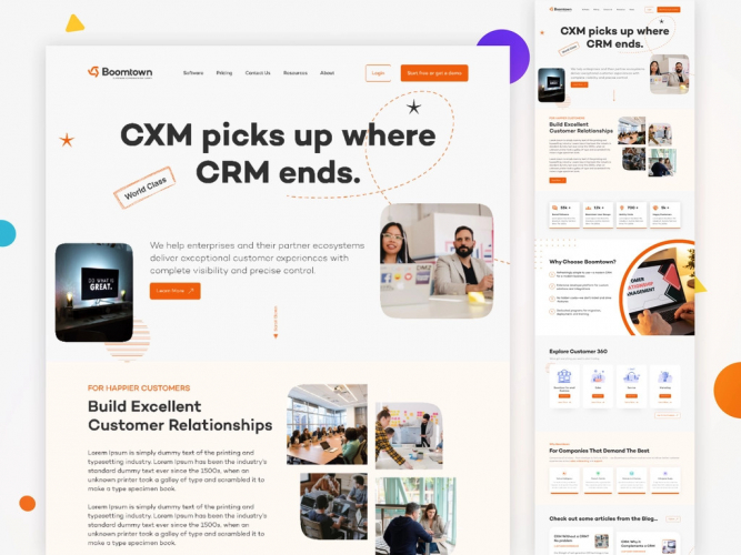 Boom town - Website UIUX Design screenshot 1