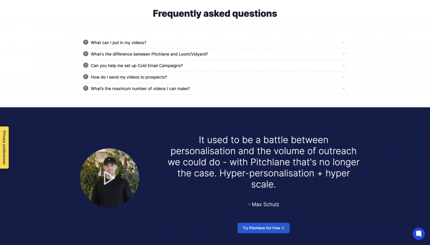 PitchLane | B2B SaaS Microsite Builder & Sales Engagement Platform. screenshot 4