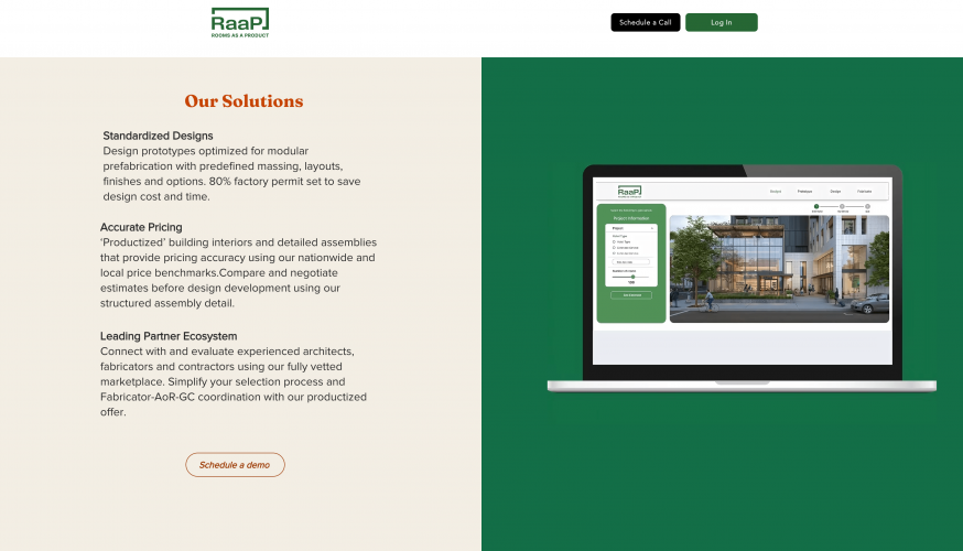 Raap Builders | Modular Construction Tech Platform screenshot 1