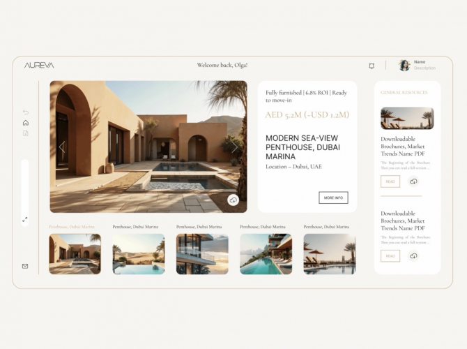 UI / UX Website Design for a Real Estate Brand screenshot 1