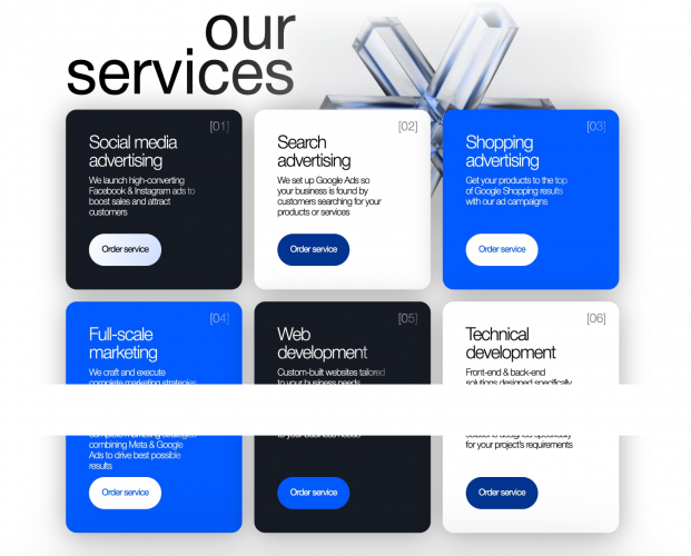 UI / UX Website Design for a Marketing Agency screenshot 1