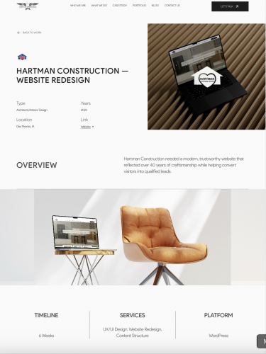 UI / UX Website Design for a Webstudio screenshot 2