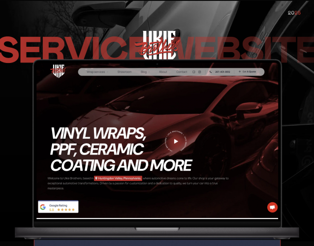 UI / UX Website Design for an Automotive Services Website screenshot 4