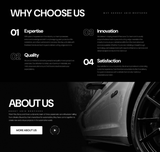 UI / UX Website Design for an Automotive Services Website screenshot 5