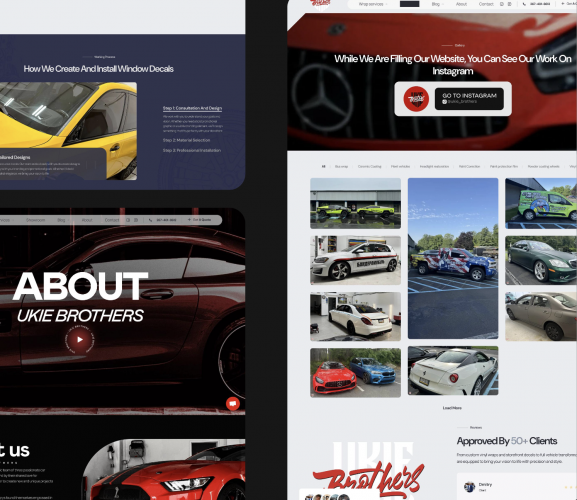 UI / UX Website Design for an Automotive Services Website screenshot 1