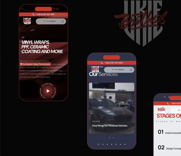 UI / UX Website Design for an Automotive Services Website screenshot 2