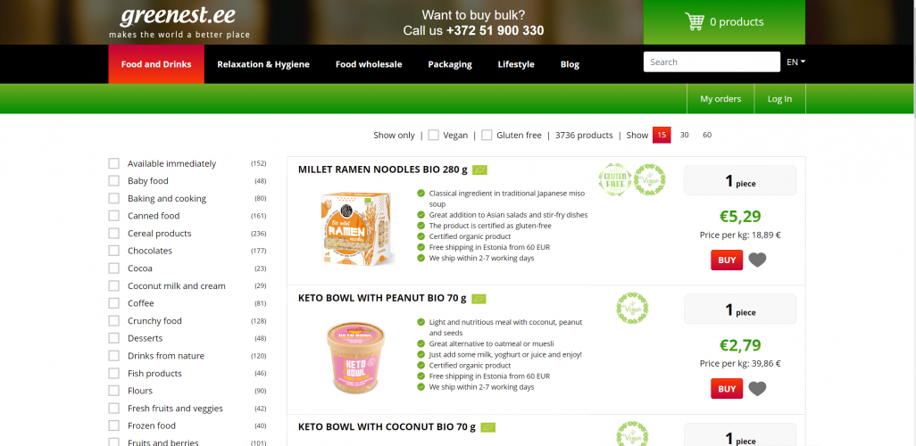 Greenest: Creating an eco-product marketplace from scratch screenshot 3
