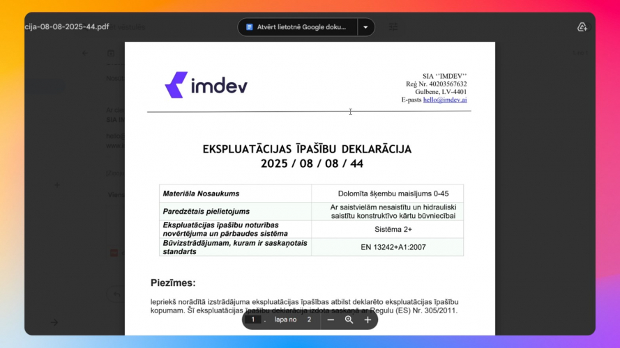 Automated PDF Document Creation (replacing Word/Excel templates) screenshot 1