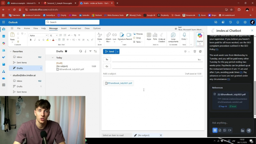 A company-owned, secure internal chatbot retrieving docs from cloud screenshot 4