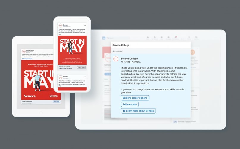 Seneca Collage: A recruitment campaign with 198% conversation rate screenshot 1