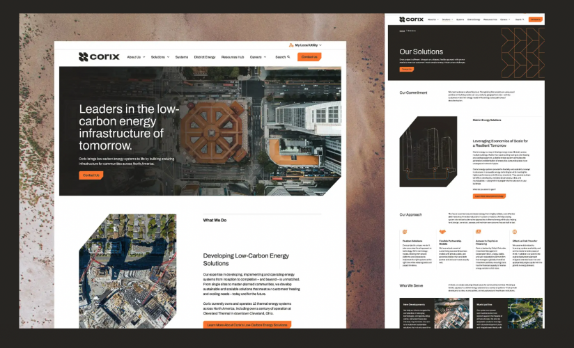 Corix: Building a sleek, user-friendly website for a brand in transition screenshot 1