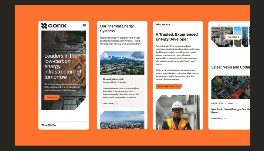 Corix: Building a sleek, user-friendly website for a brand in transition screenshot 3