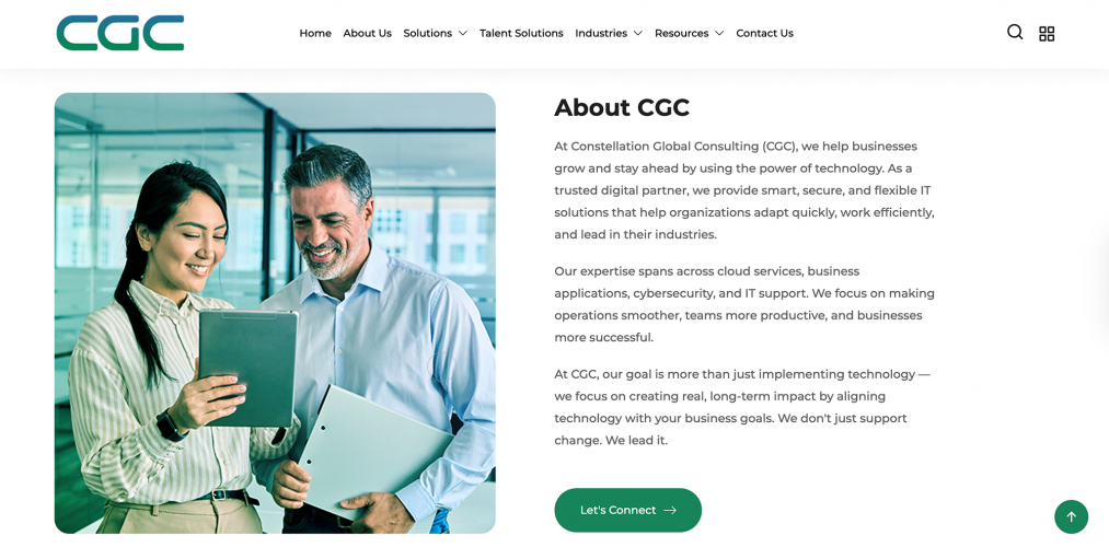 Website design for Constellation-gc screenshot 1