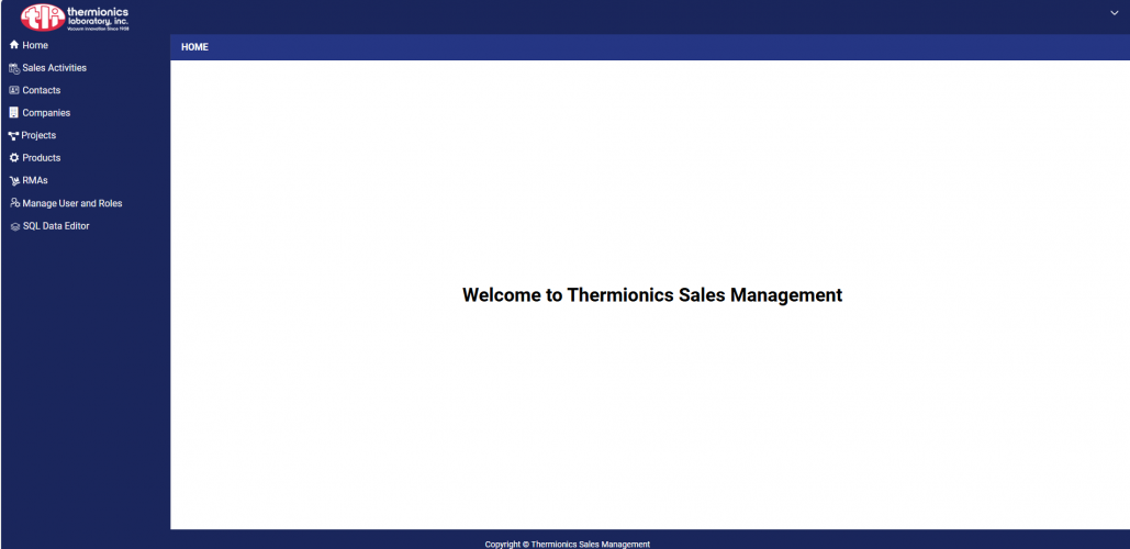 Thermionics Sales Management ( Thermionics Laboratory, Inc ) screenshot 1