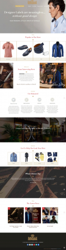 Davelle Clothiers Website screenshot 1
