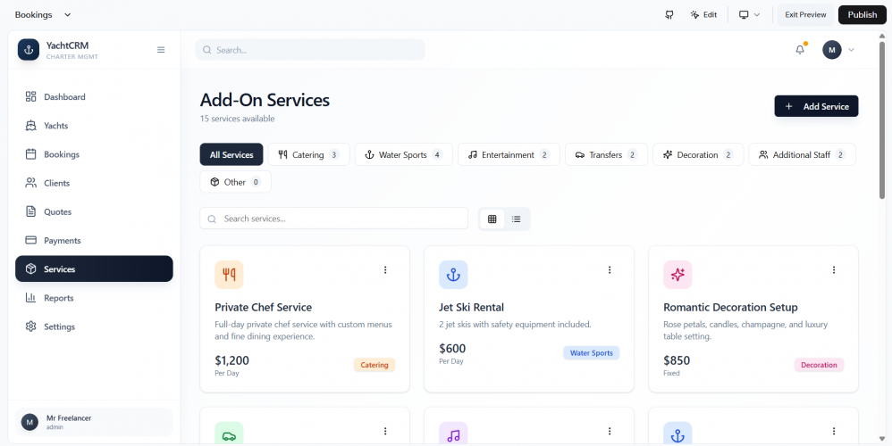 YachtBooking: Custom Yacht Booking CRM Platform screenshot 1