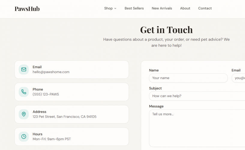PetCare Market: Modern Pet Products E-commerce Store screenshot 1