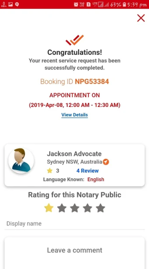 Notary Public Global (Legal notary on-demand app) screenshot 4