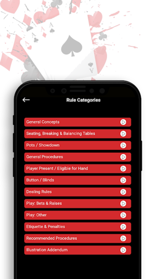 Official Poker TDA Rules (Poker tournament app) screenshot 1